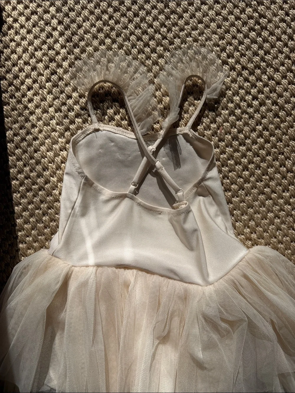 Ivory Tulle Ballet Costume with Crystal Applique